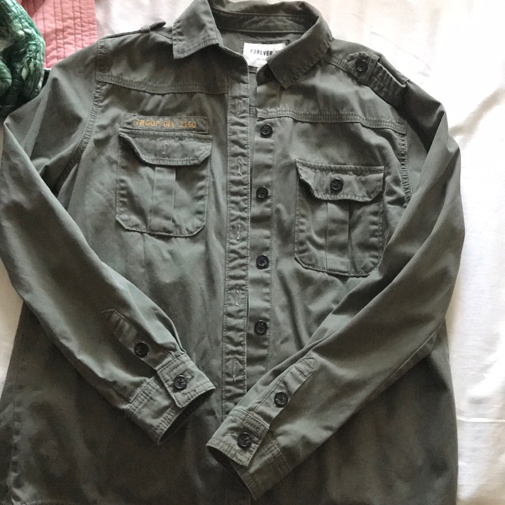 Faux Army Jacket